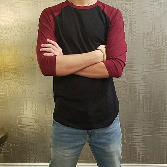 NEW Men's 3/4 Raglan Tee - Picture 2 of 5